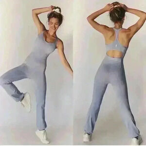 NWT Free People FP Movement Purple Let's Bounce One Piece Jumpsuit Women's Large